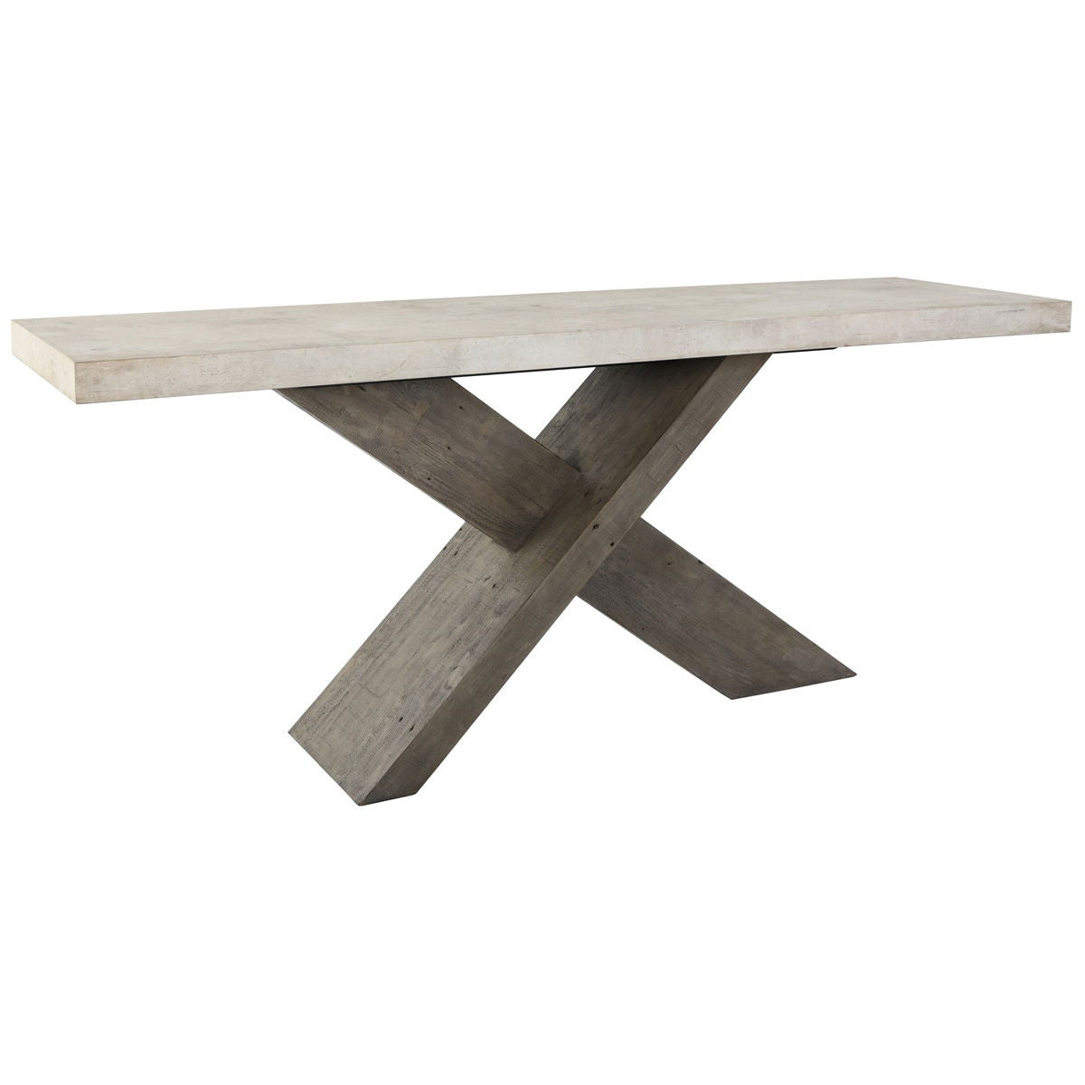 Durant - Console Table - Distressed Gray / Weathered Chalk