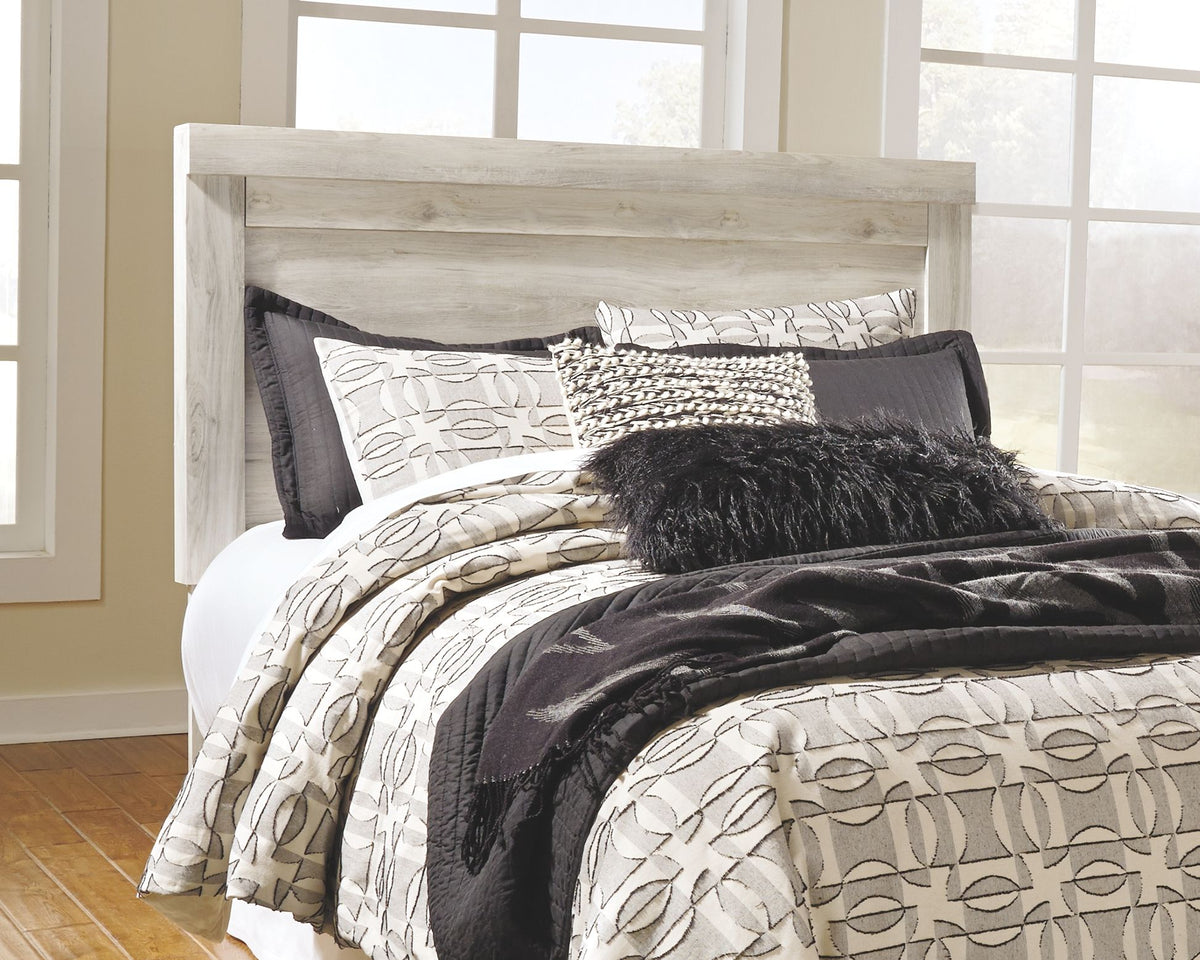 Bellaby - Queen Headboard and Bolt on Metal Frame - Whitewash