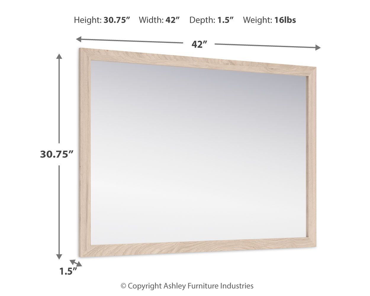 Cadmori - Bedroom Mirror - Tan