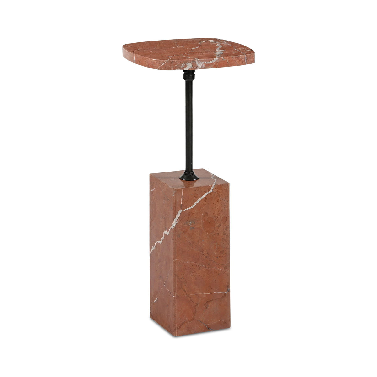 Caro - Side Table Alicante Marble - Rosso / Red