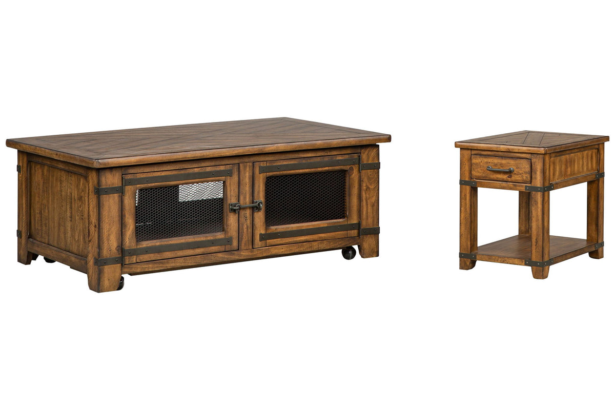 Chesterfield - Lift Top Storage Caster Cocktail Table Set