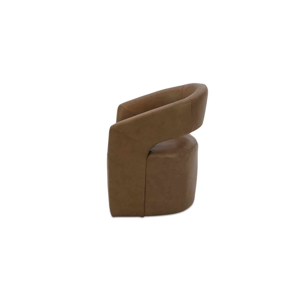 Barrow - Rolling Dining Chair Leather - Tan