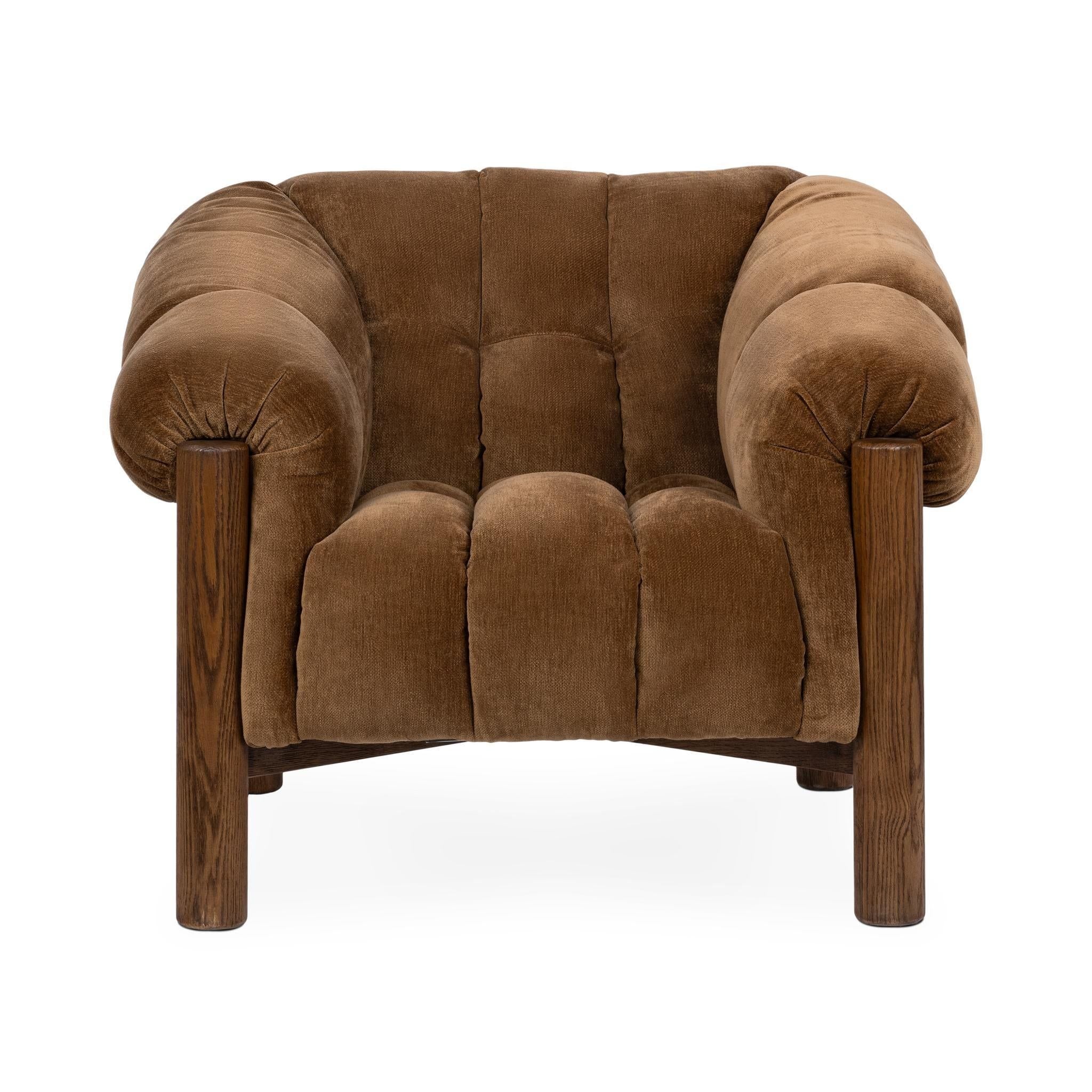 Sansa - Upholstered Accent Chair - Bronze