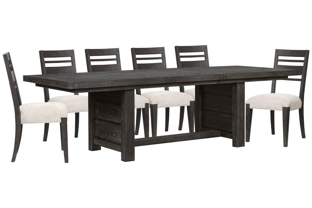 Plum Creek - 7 Piece Extendable Trestle Dining Table Set