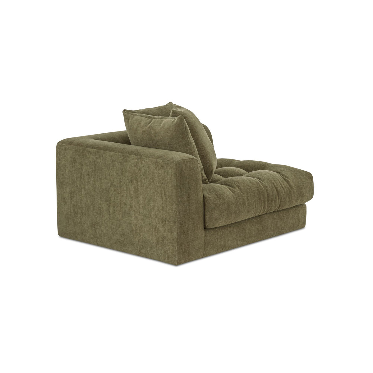 Davie - Left Arm Facing Chair - Olive Green