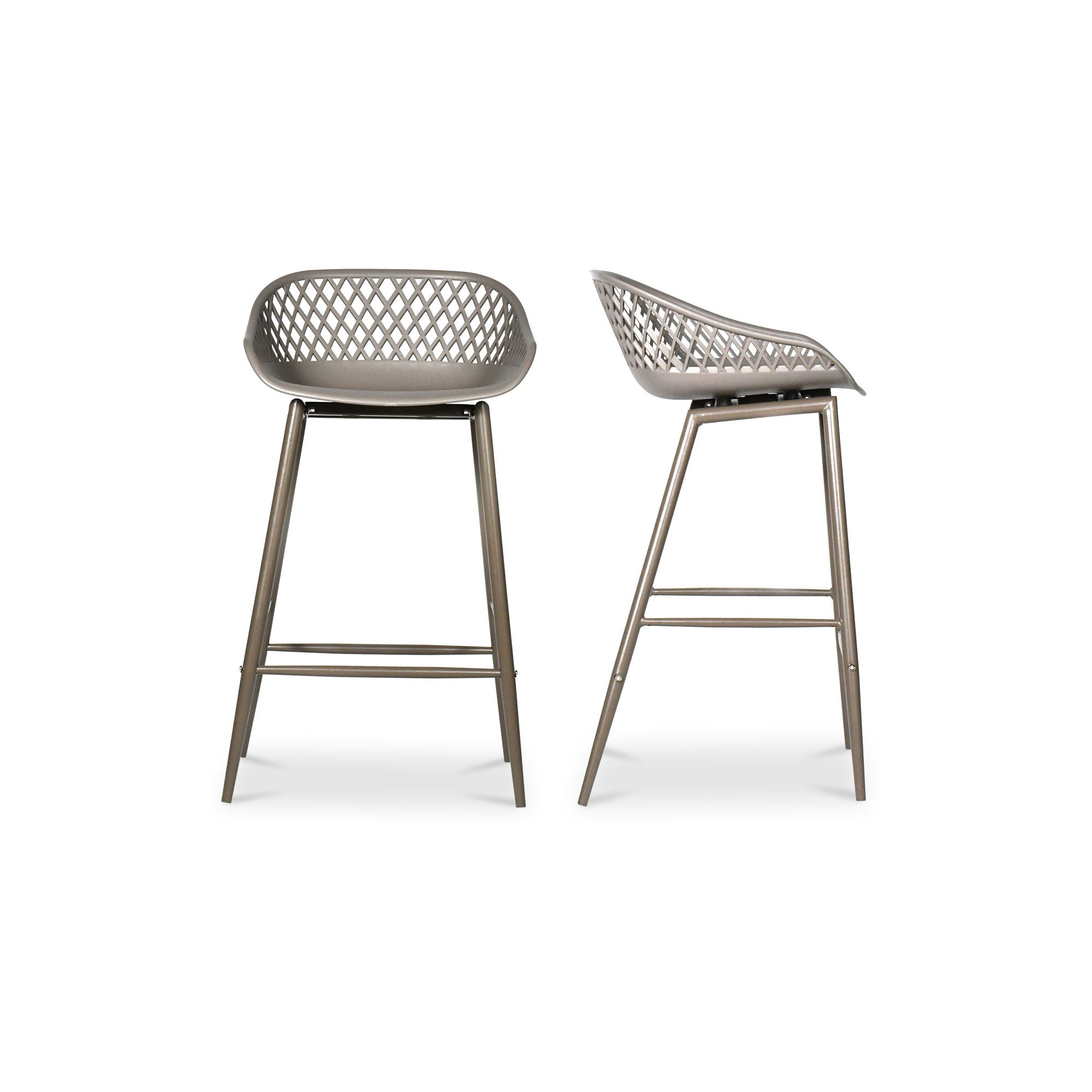 Piazza - Outdoor Counter Stool (Set of 2) - Gray