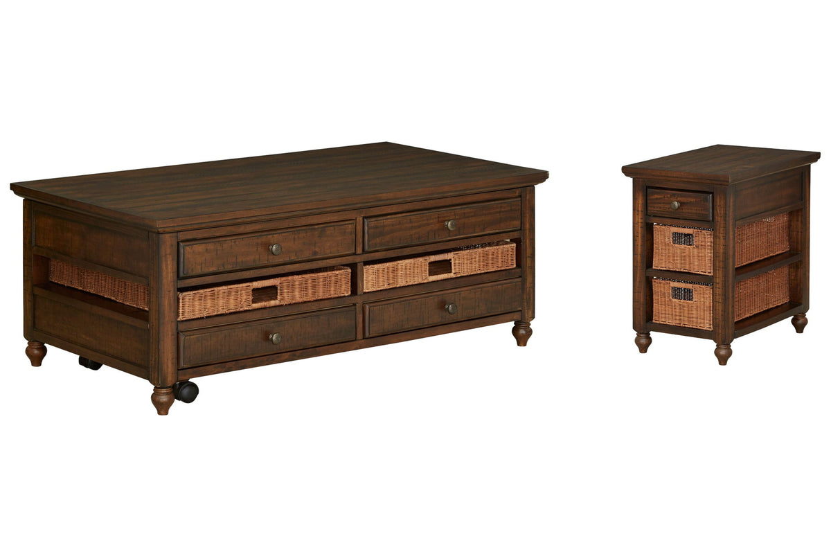 Cottage Lane - Rectangular Lift Top Cocktail Table Set