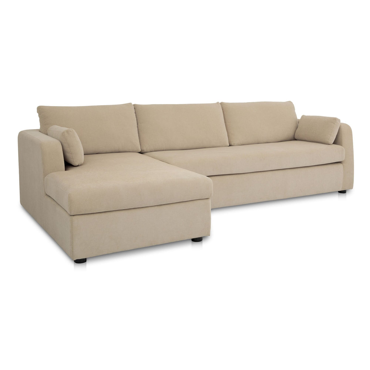 Burrow - Sleeper Sectional With Left Storage Chaise - Sand