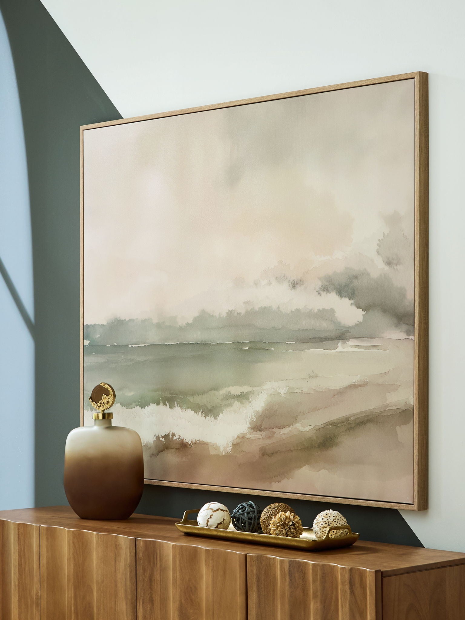 Vallus - Wall Art - Blush / Green / Gray