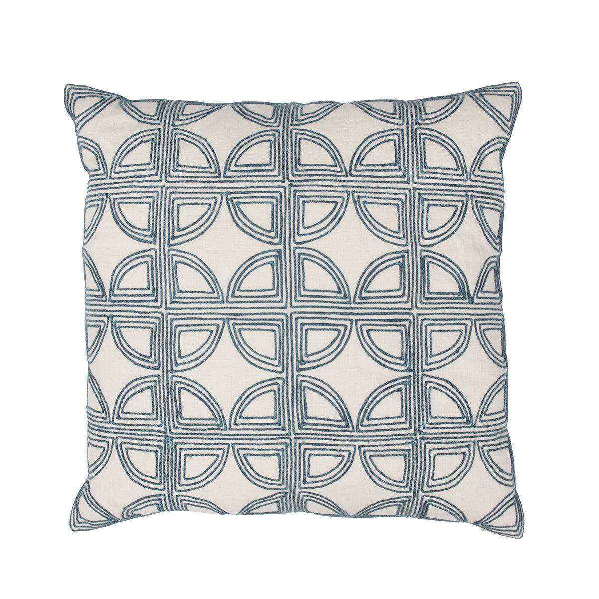 Elea - 22" x 22" Pillow - Ivory / Navy