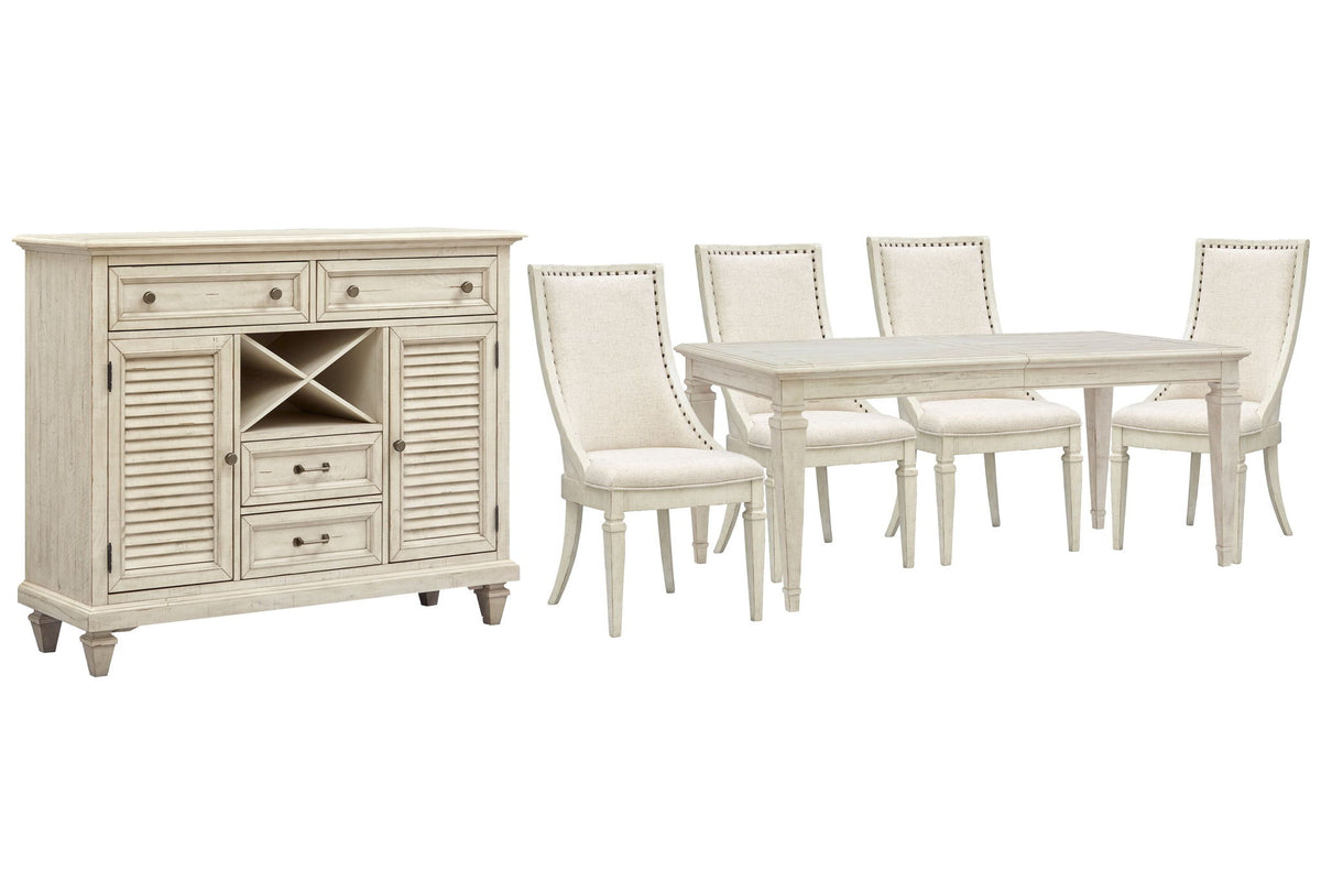 Newport - 6 Piece Extendable Rectangular Dining Table Set