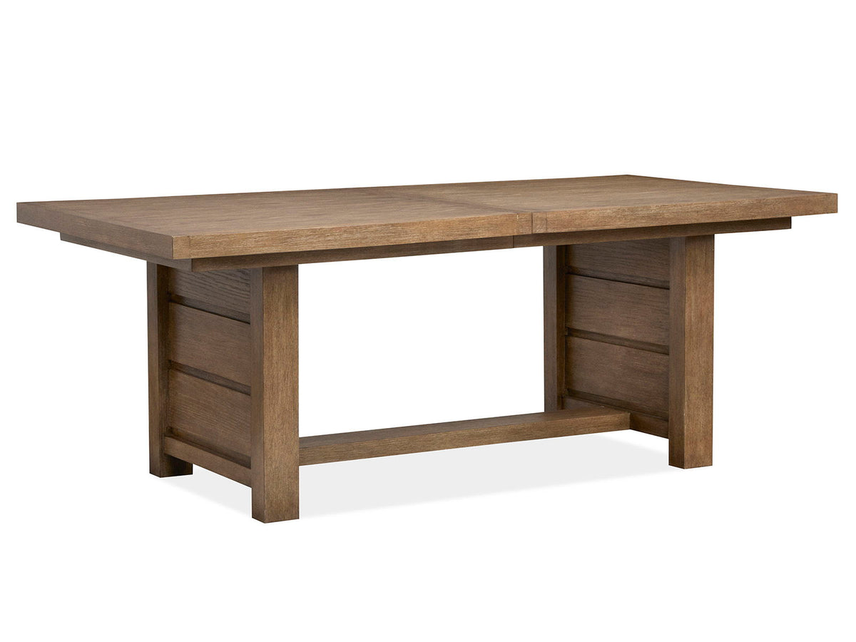 Plum Creek - 7 Piece Extendable Trestle Dining Table Set