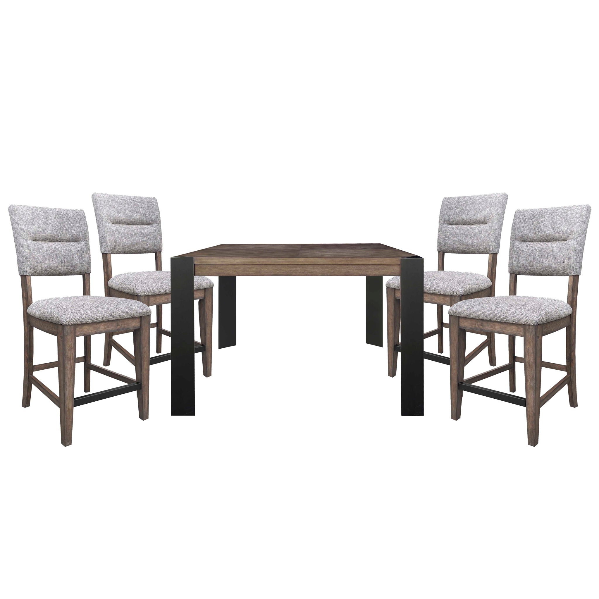 Cedar Fork - Square Counter Height Dining Table - Smoked Arabica