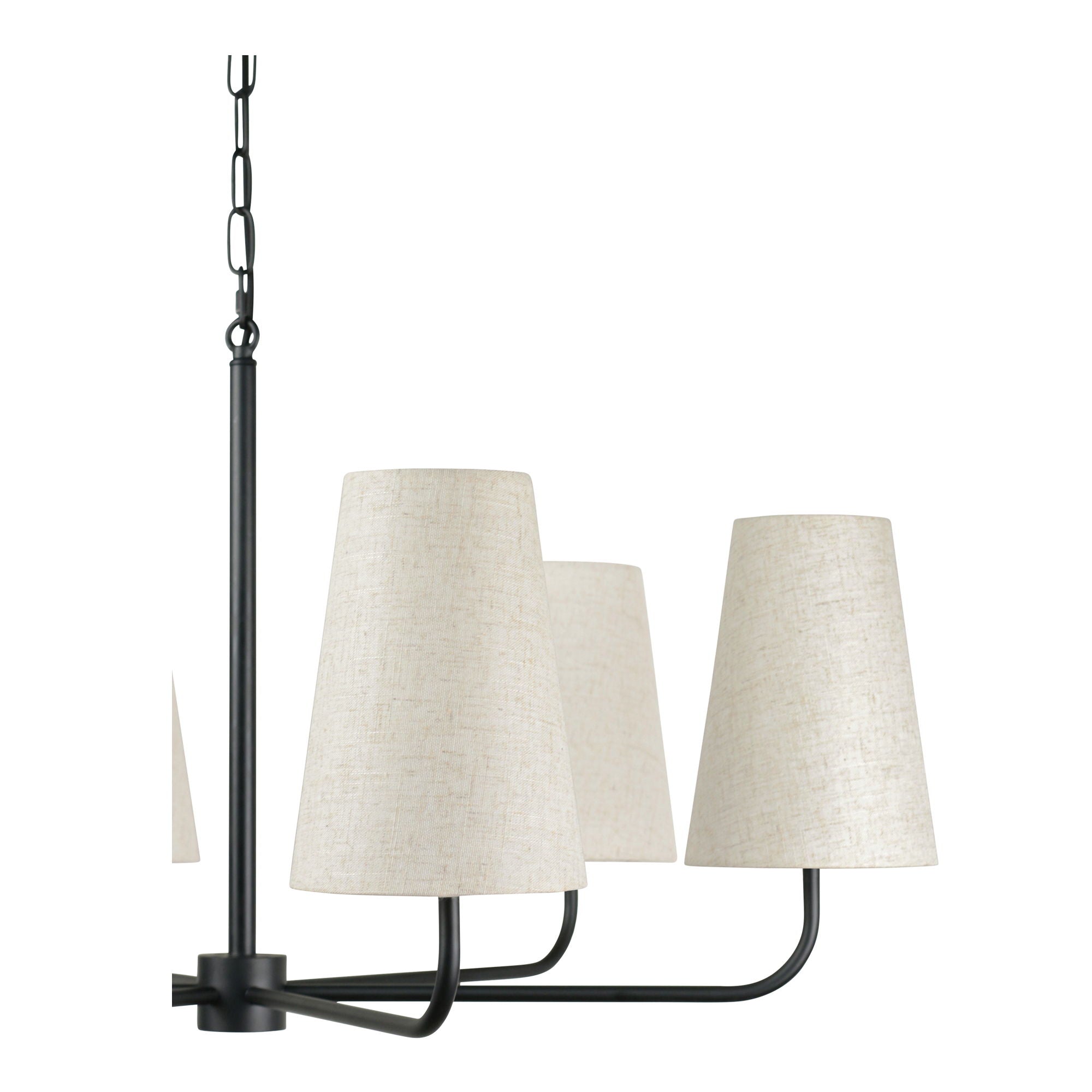 Mathis - Chandelier - Black / Beige