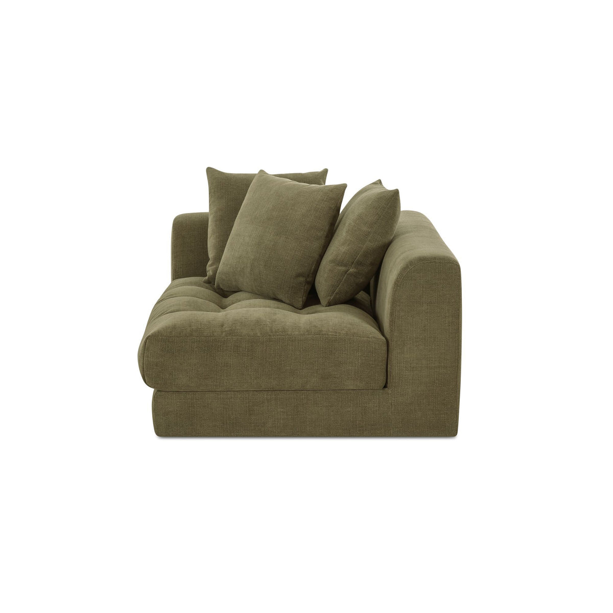 Davie - Left Arm Facing Chair - Olive Green
