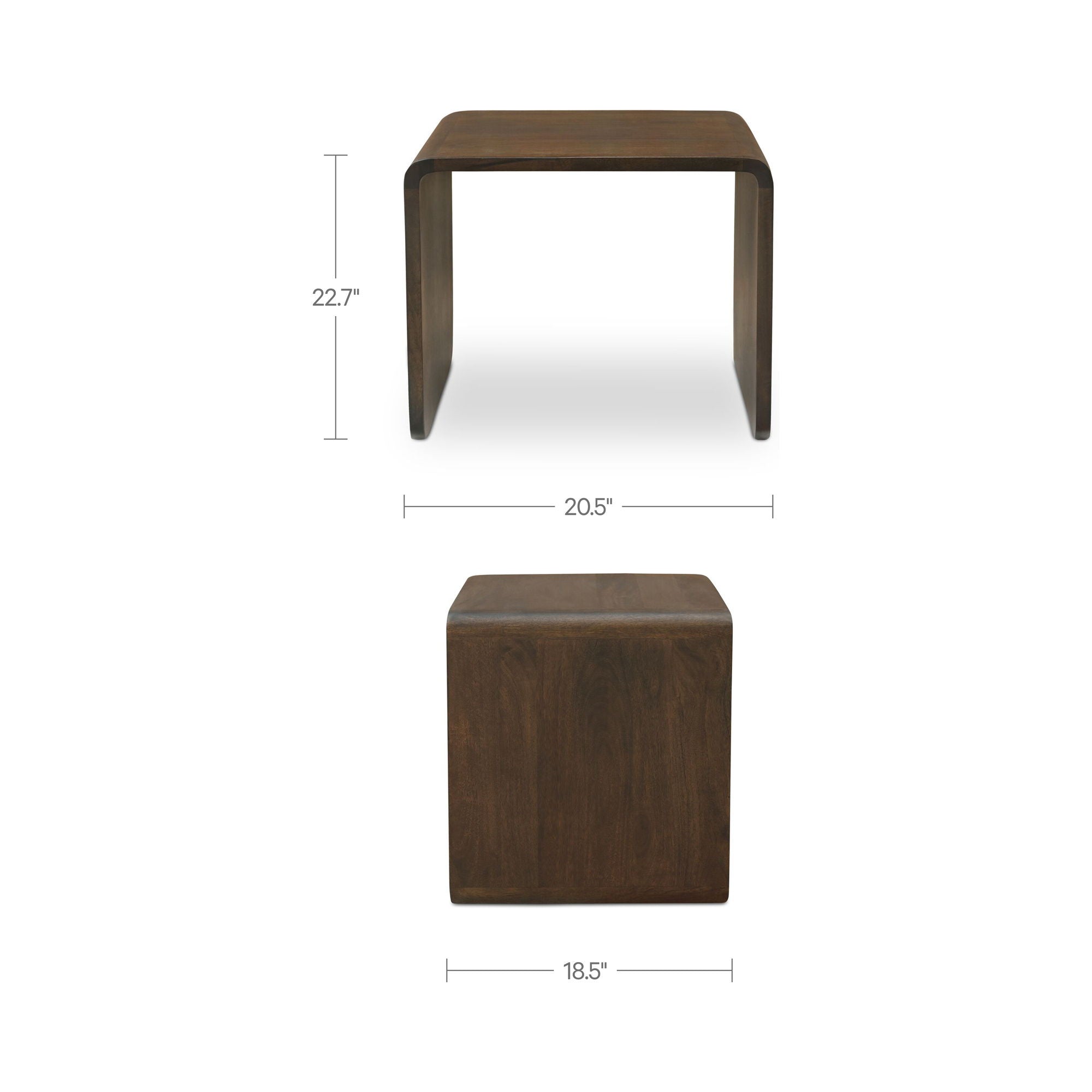Carrie - Side Table - Dark Brown