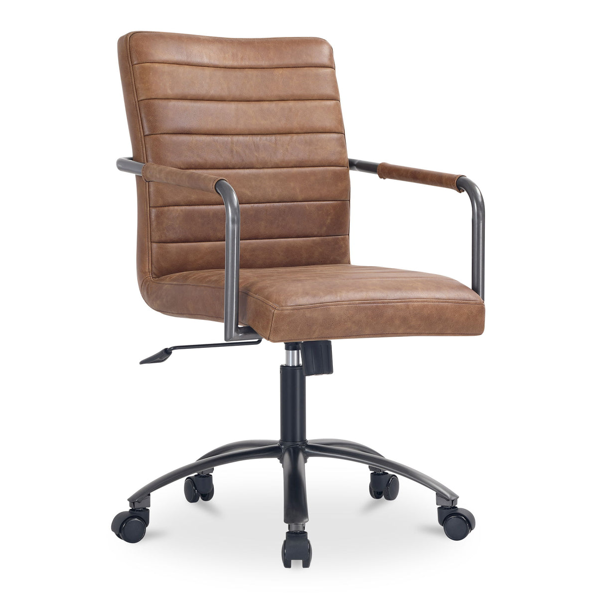 Roy - Open Road Leather Office Chair - Brown
