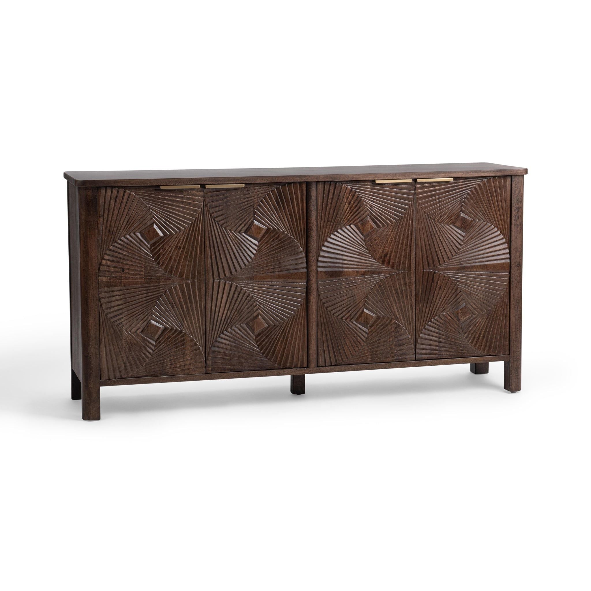 Lina - 4 Door Cabinet - Kona Brown