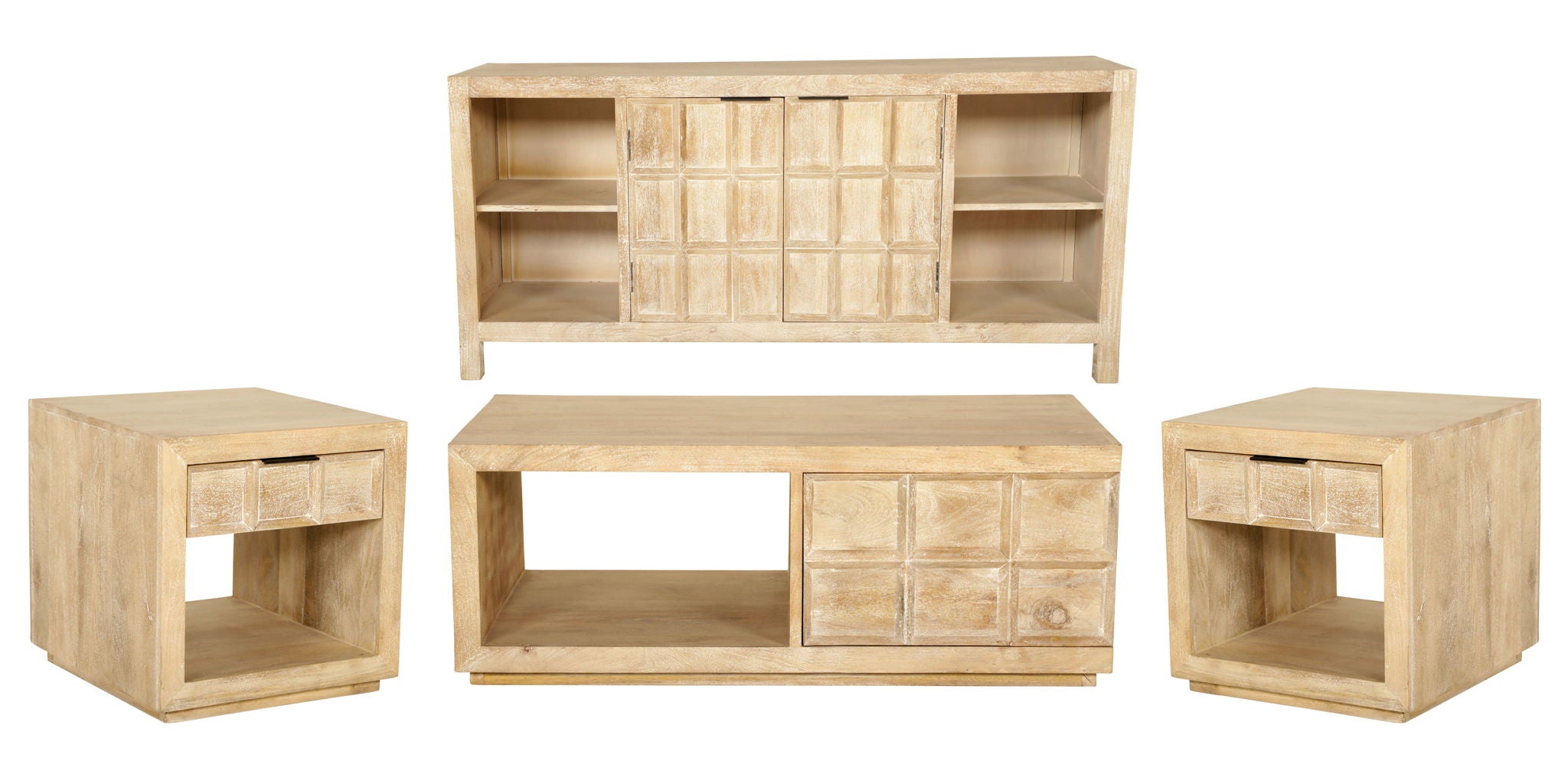 Laguna - 64" Console - Bleached Natural