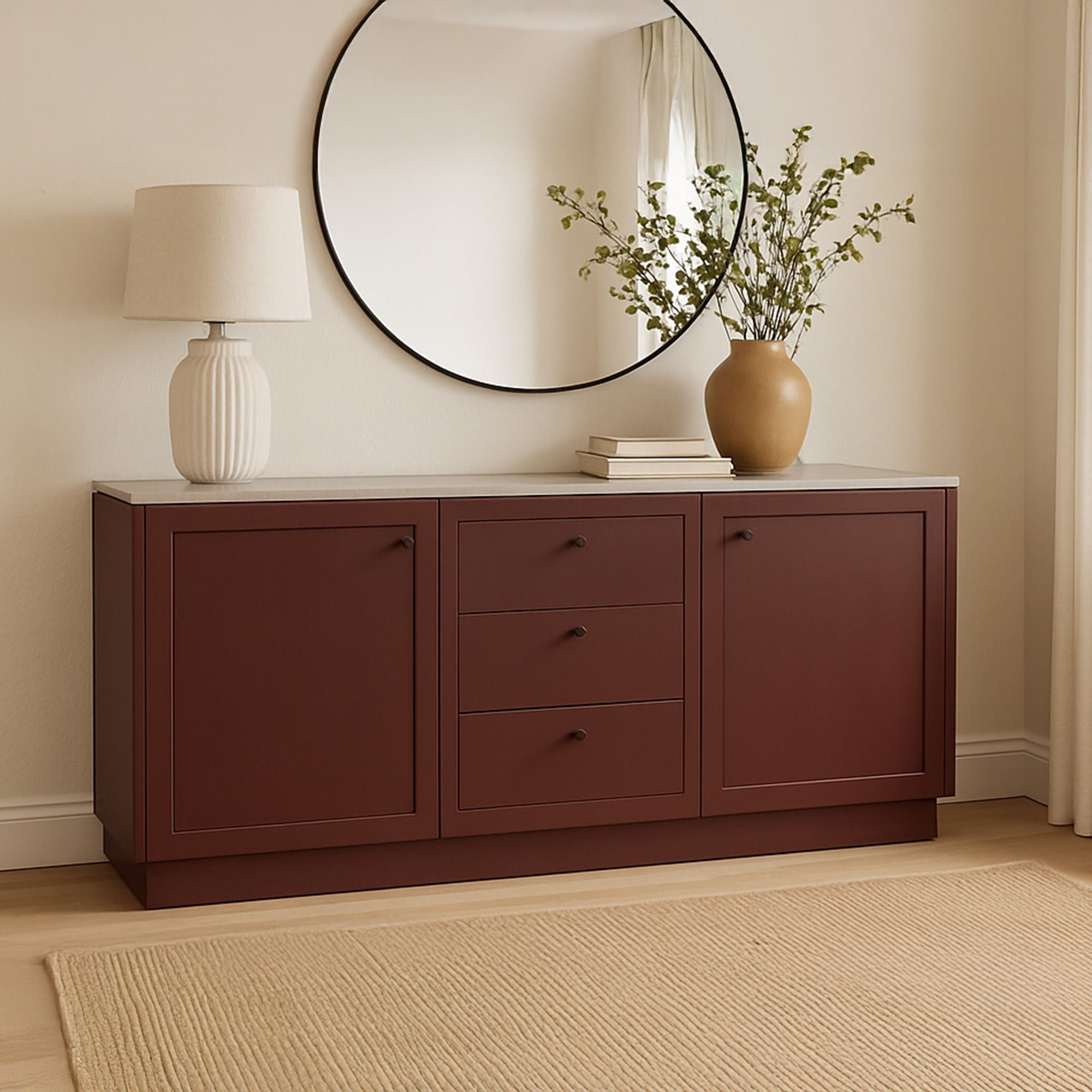 Nadine - Sideboard - Deep Burgundy