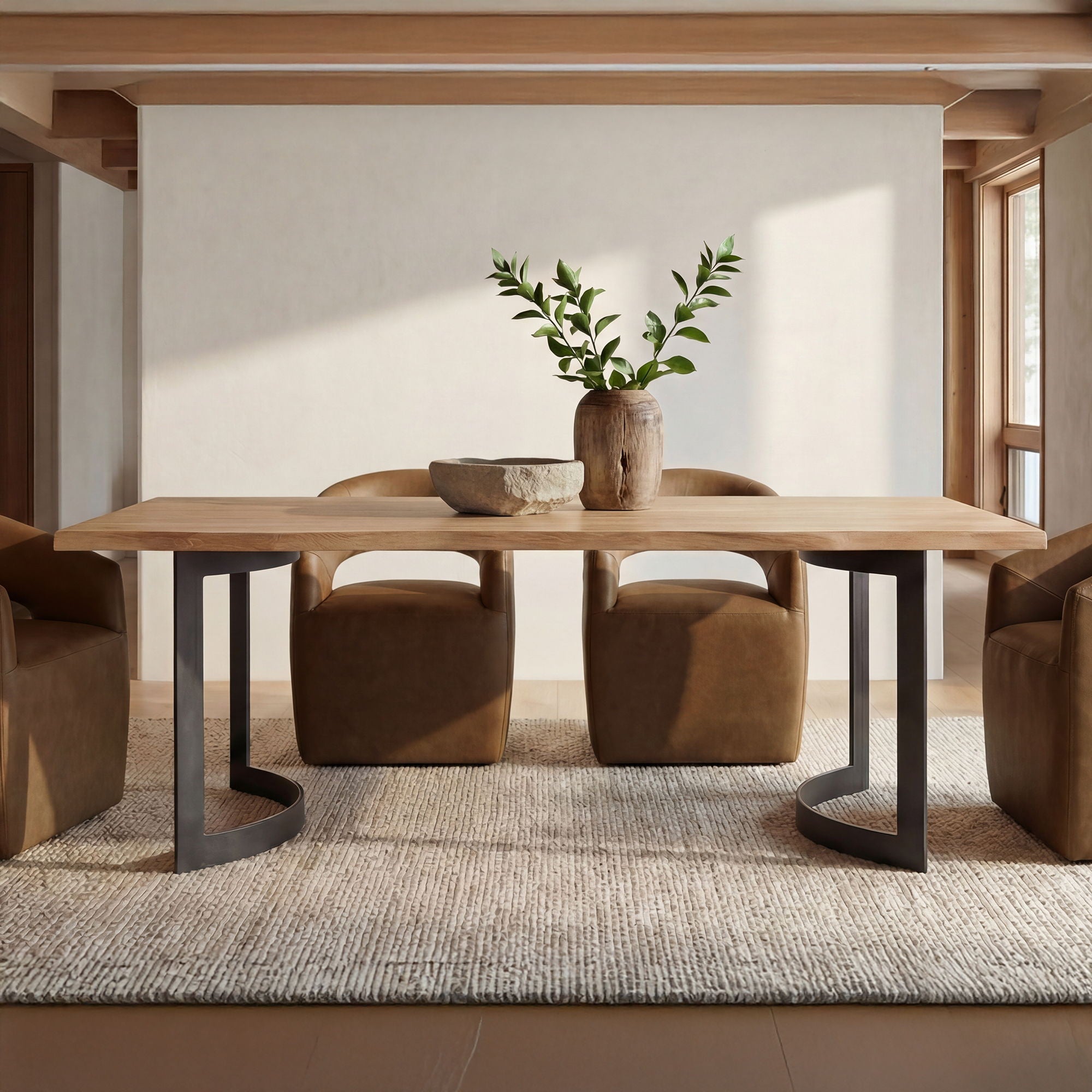 Barrow - Rolling Dining Chair - Tan