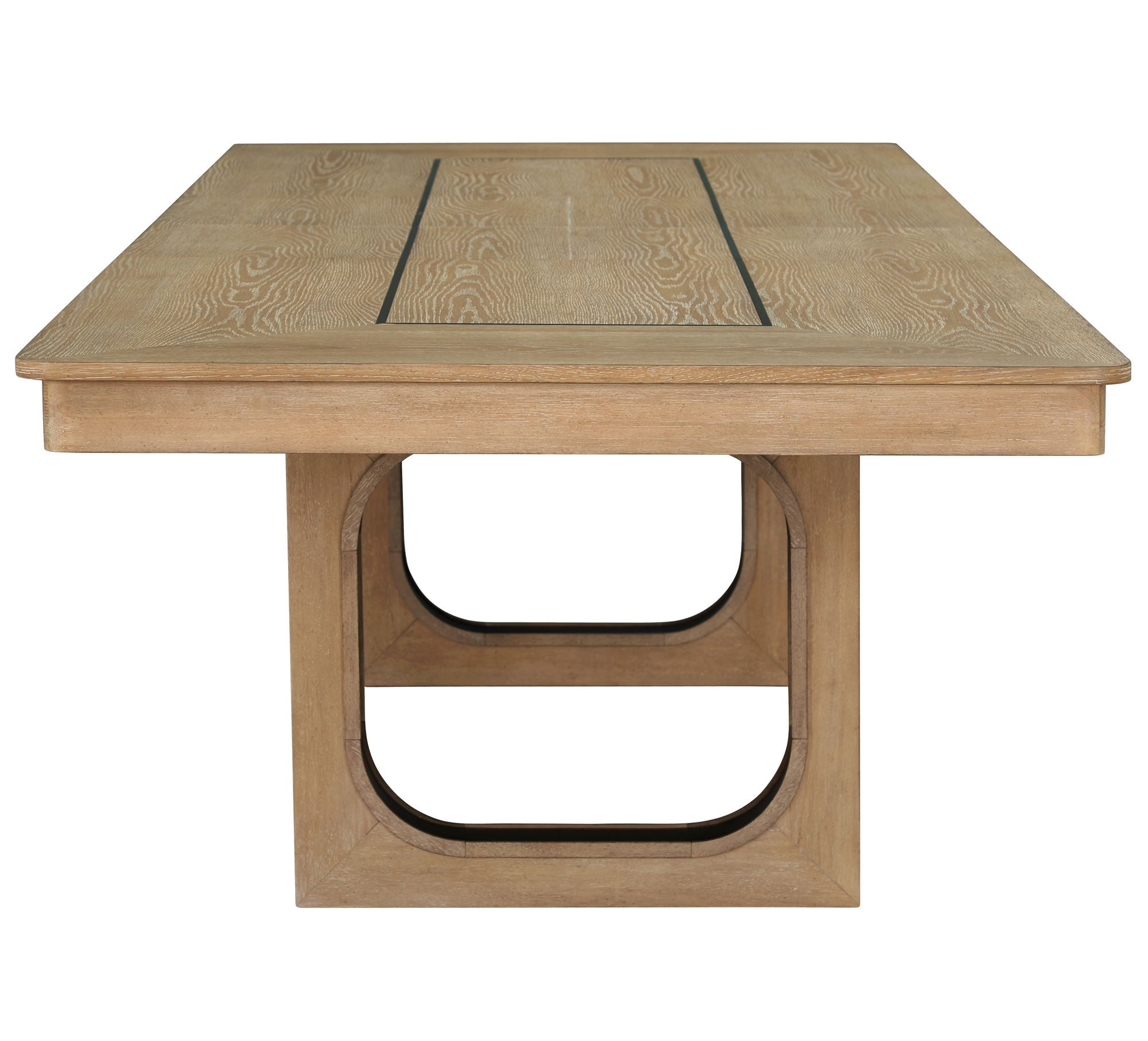 Escape - Extendable Dining Table - Glazed Natural Oak / Black Metal Trim