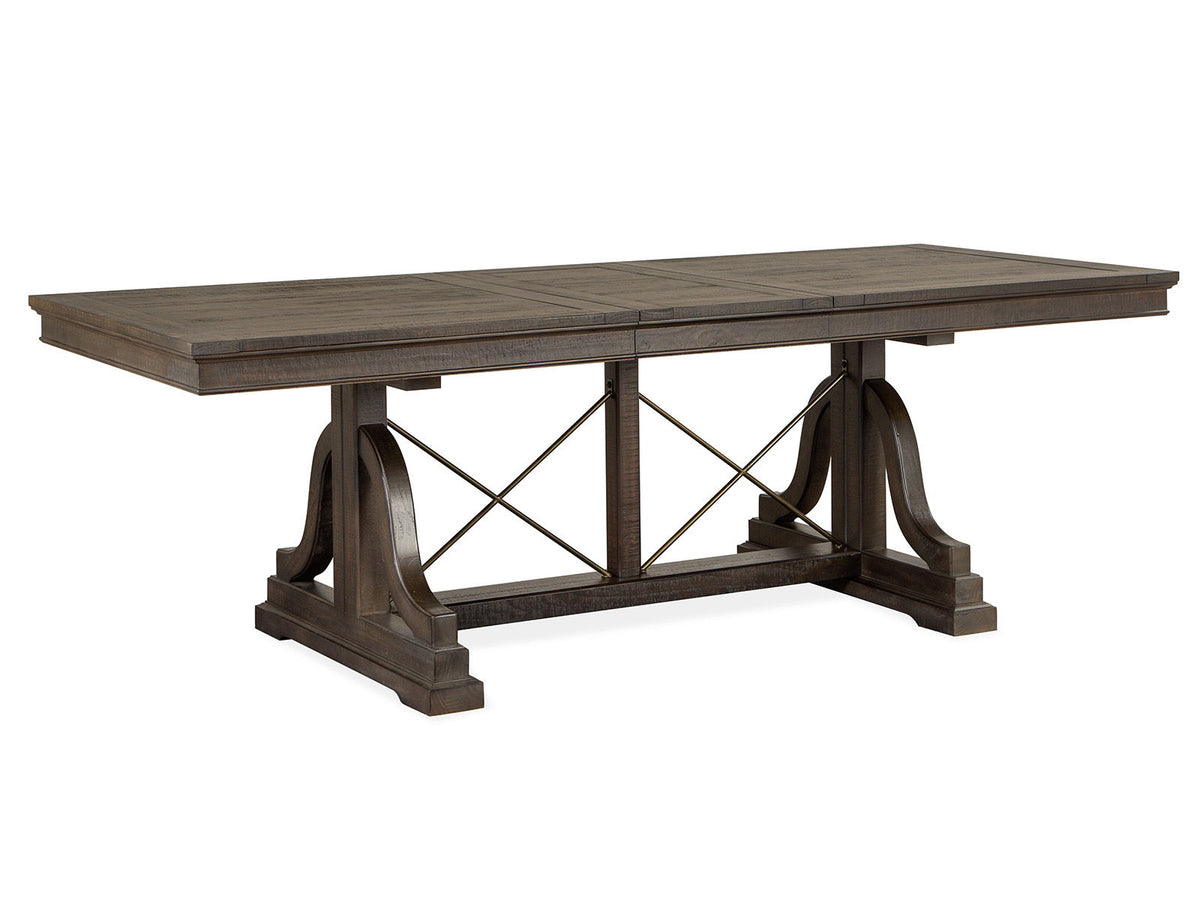 Westley Falls - Extendable Trestle Dining Table Set