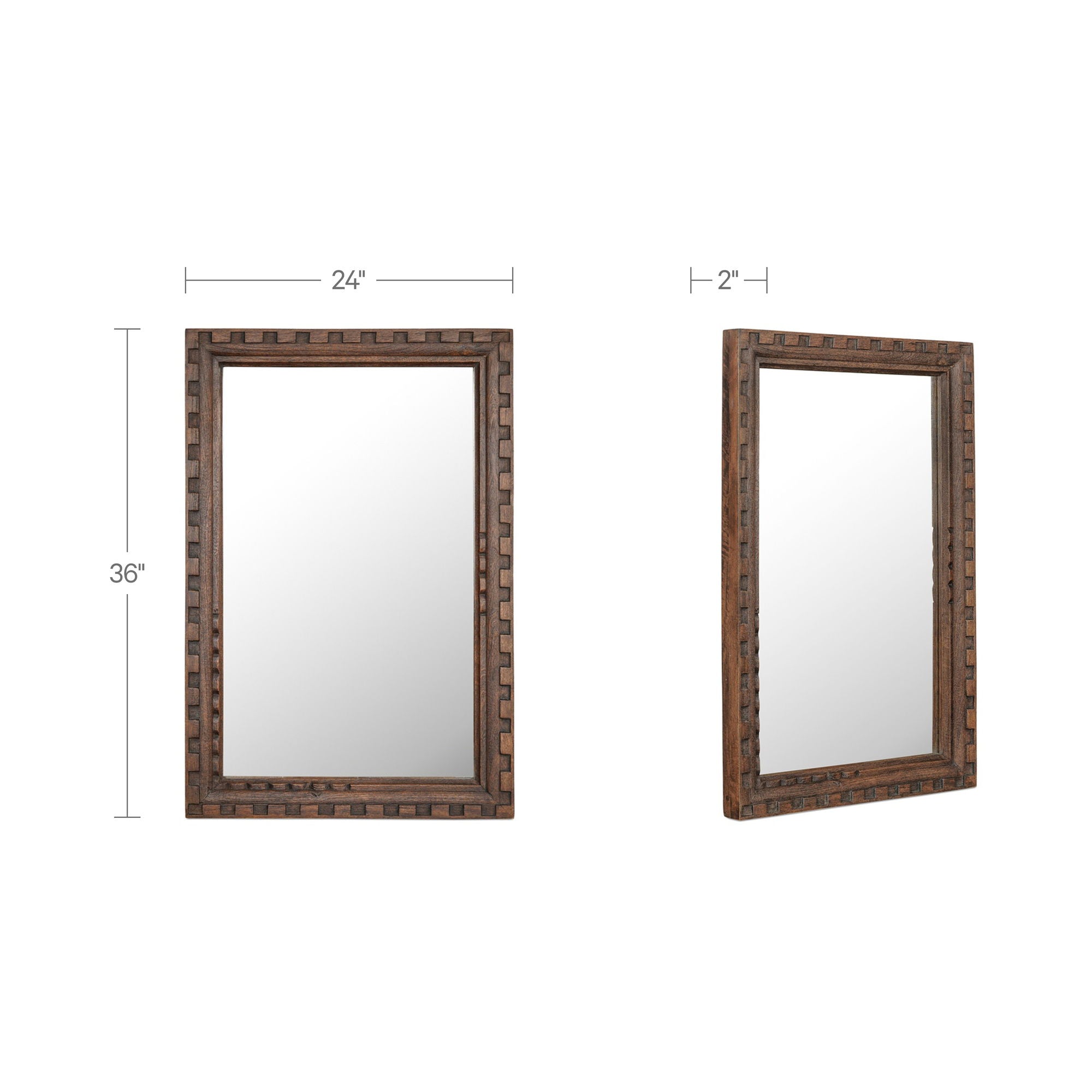 Holland - Mirror Large - Brown