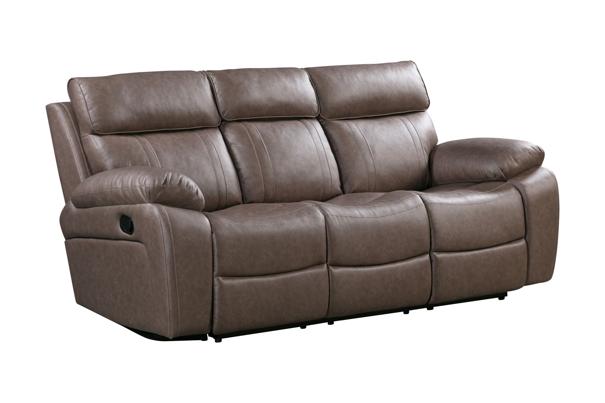 Theon - Manual Reclining Sofa With Drop Down Table - Stokes Toffee