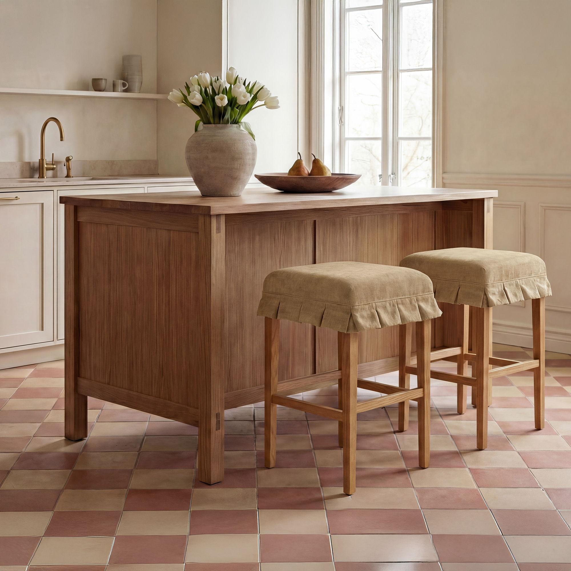 Anna - Counter Stool - Light Brown