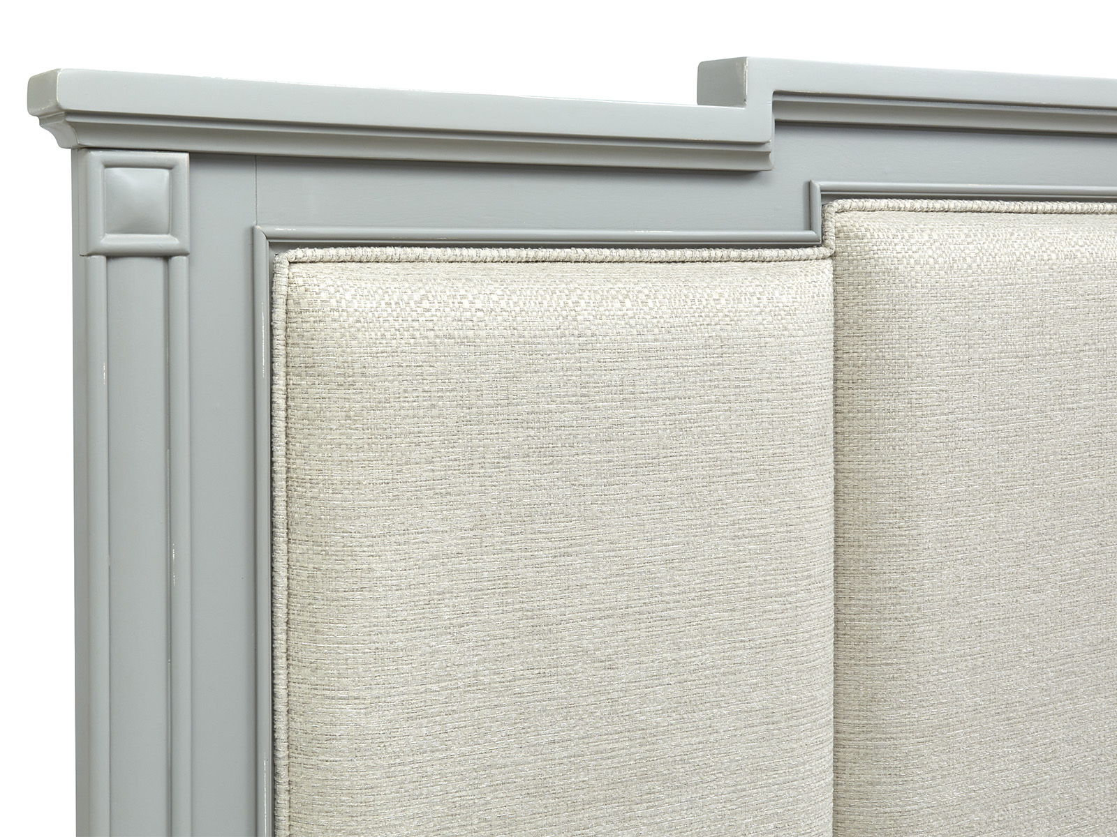 Glenbrook - Complete California King Panel Bed With Upholstered Headboard - Pebble