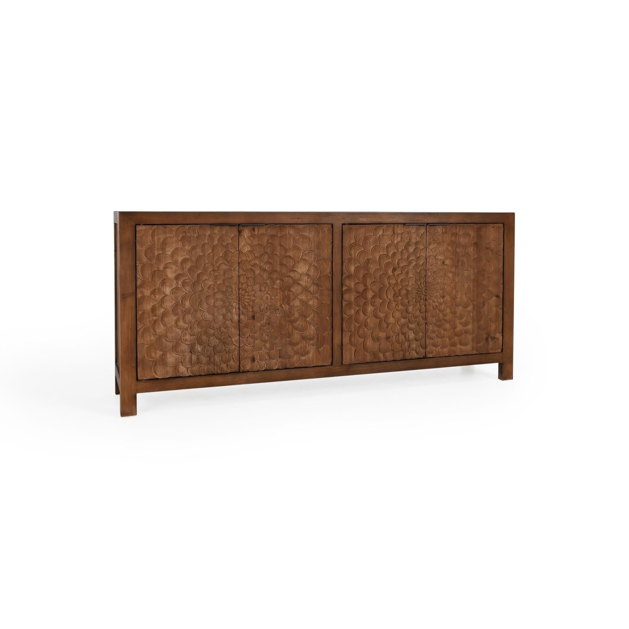 Astrid - 4-Door Sideboard - Dark Brown