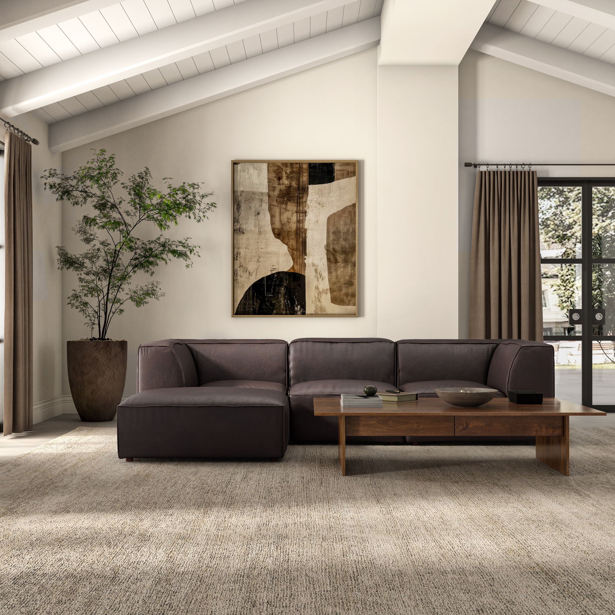 Form - Ottoman - Espresso Brown