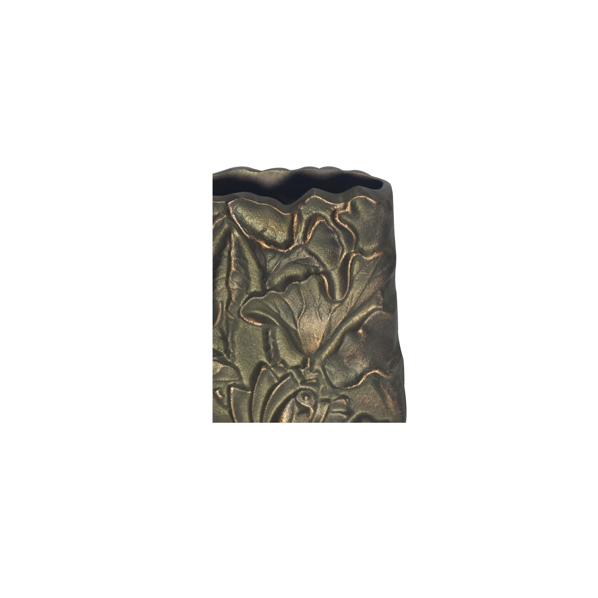 Sabine - Cast Aluminum Vase - Antique Brass