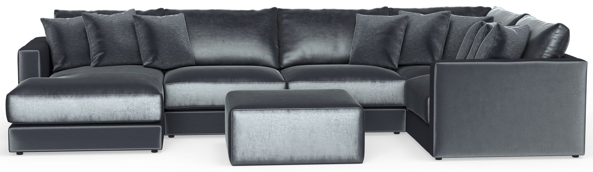 Remington - Modular Sofa And Cocktail Ottoman - Slate