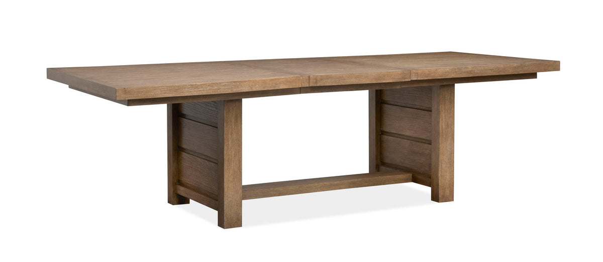 Plum Creek - 7 Piece Extendable Trestle Dining Table Set