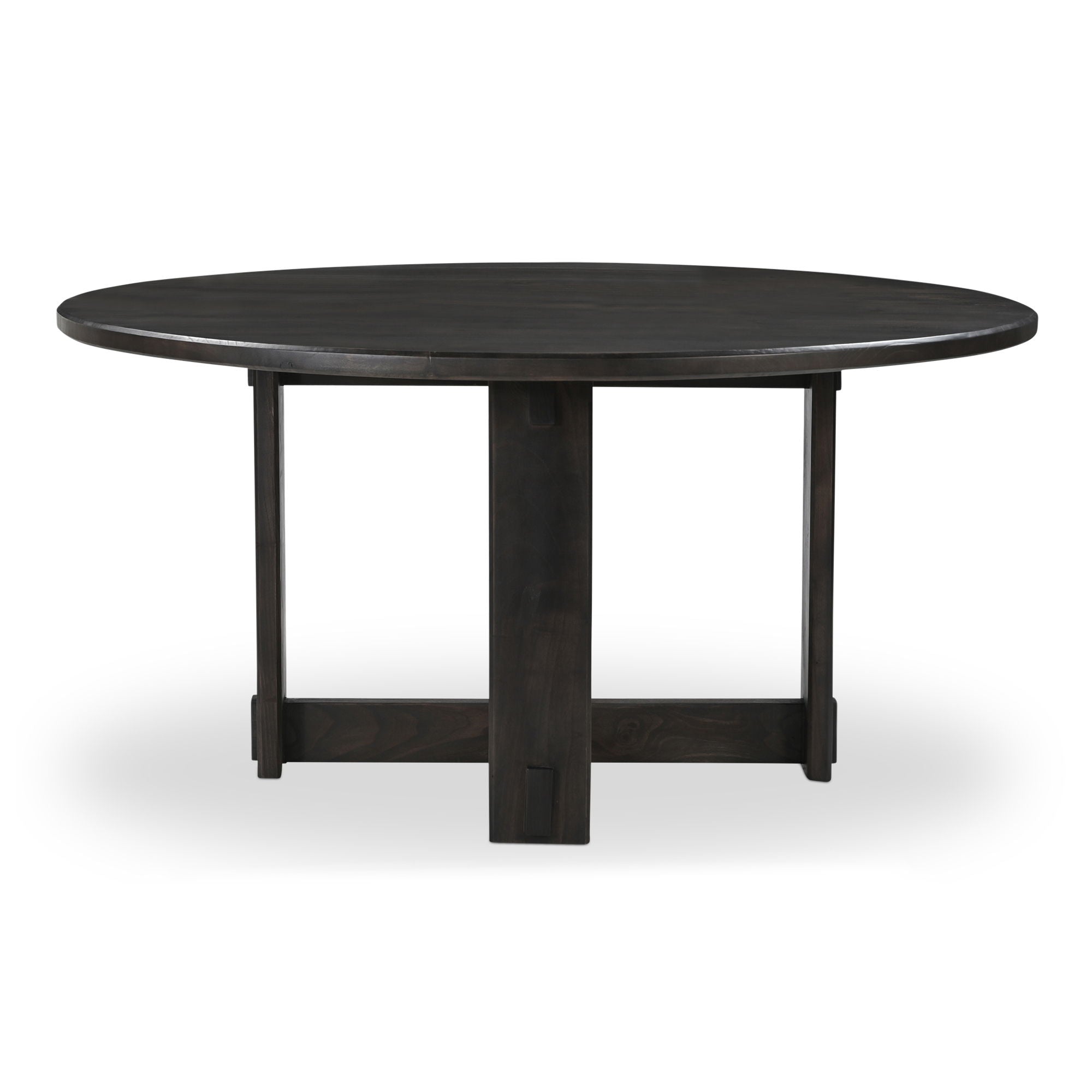 Glenn - Round Dining Table - Dark Brown
