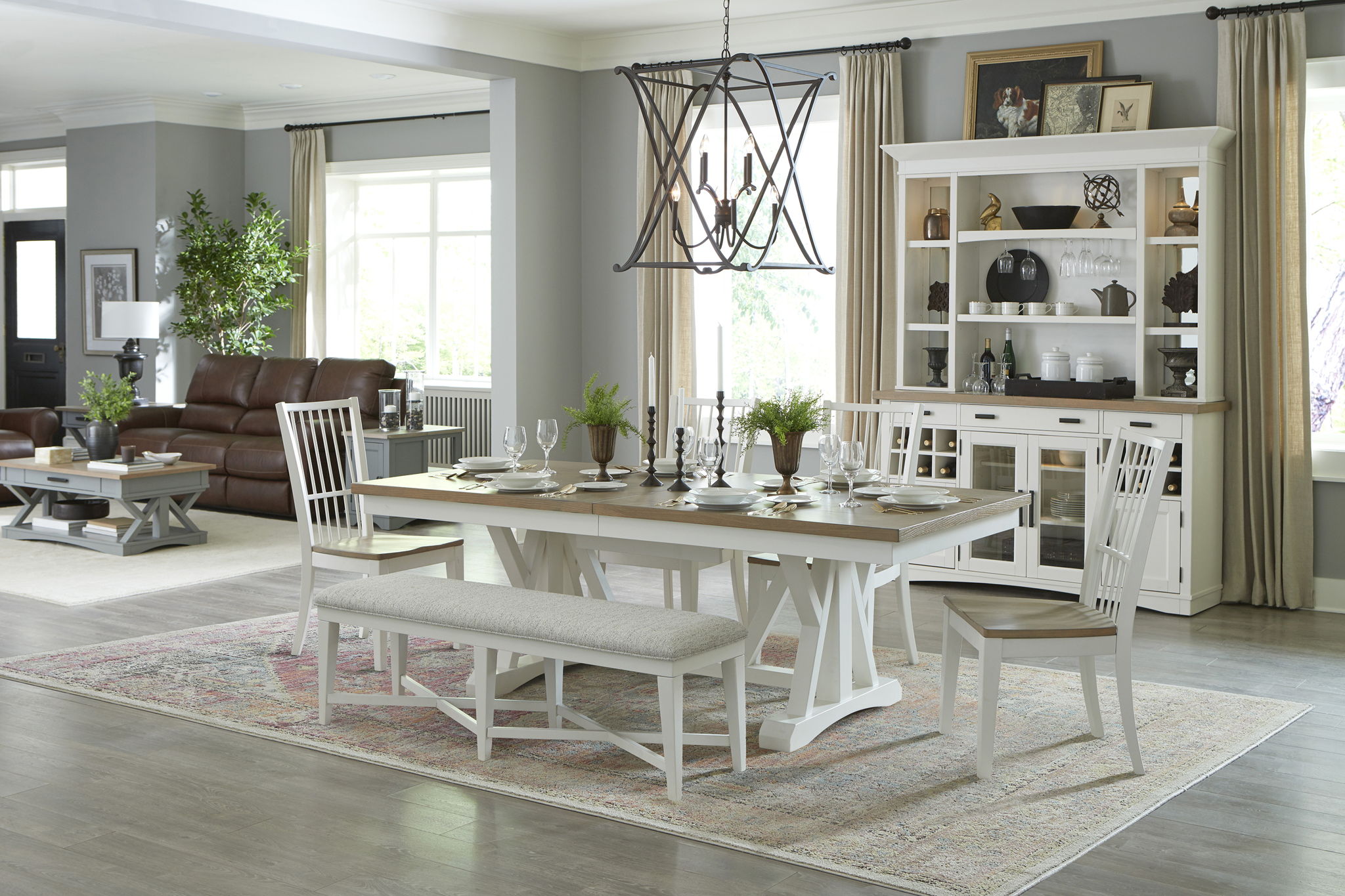 Americana Modern Dining - Upholstered Bench - Cotton