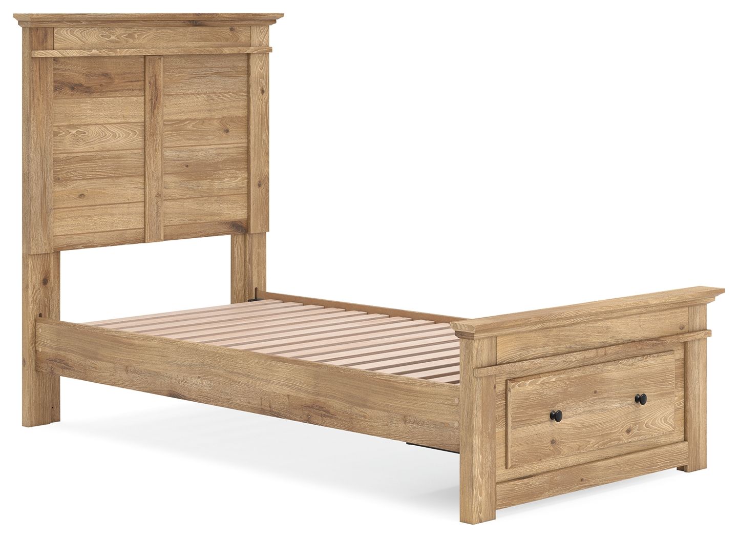 Makidern - Panel Storage Bed With Storage Footboard