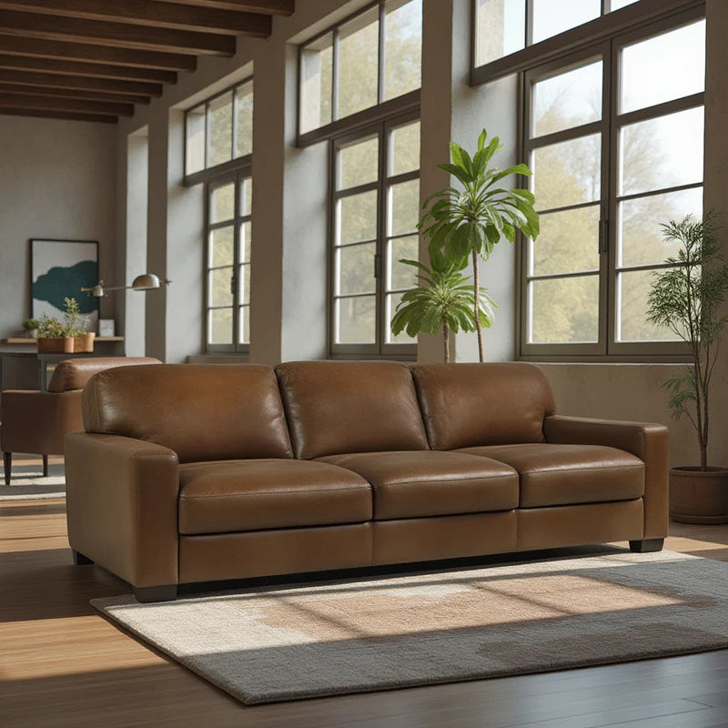 Beckham Chestnut Leather Sofa