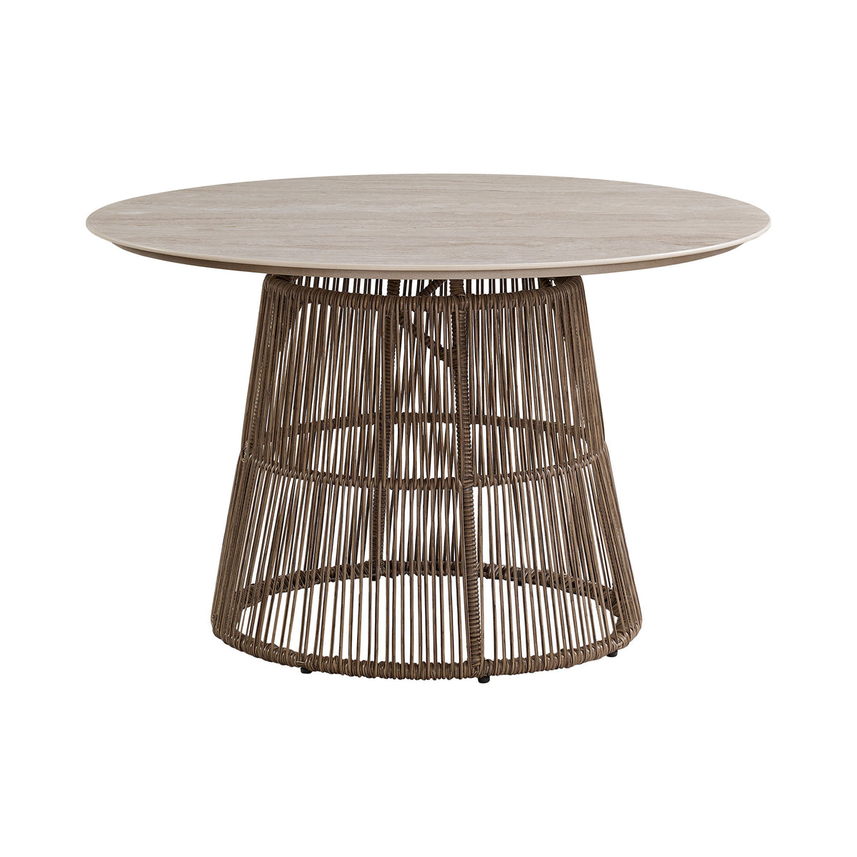 Alesso - 5 Piece Standard Height Dining Set (Round Table And Four Chairs) - Brown