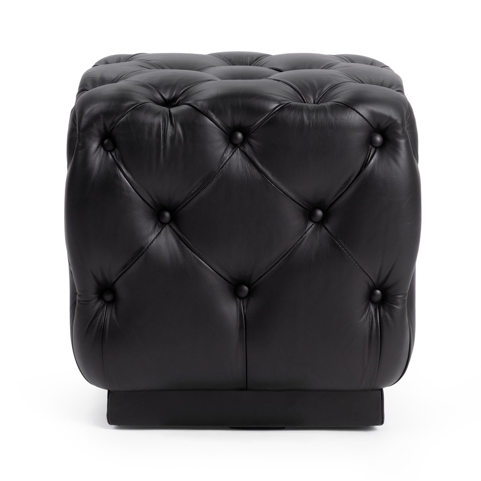 Briar - Square Ottoman - Midnight Raven