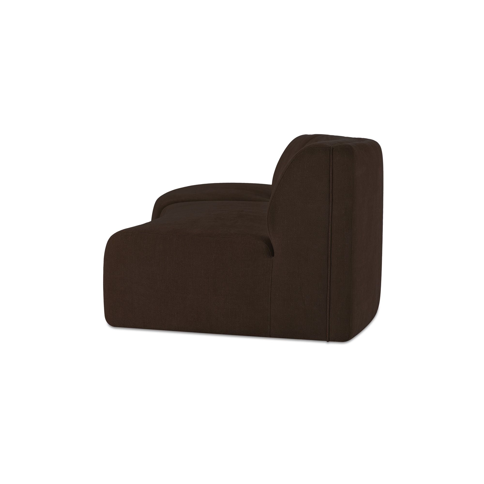 Naomi - 2 Piece Concave Modular Sectional - Dark Brown