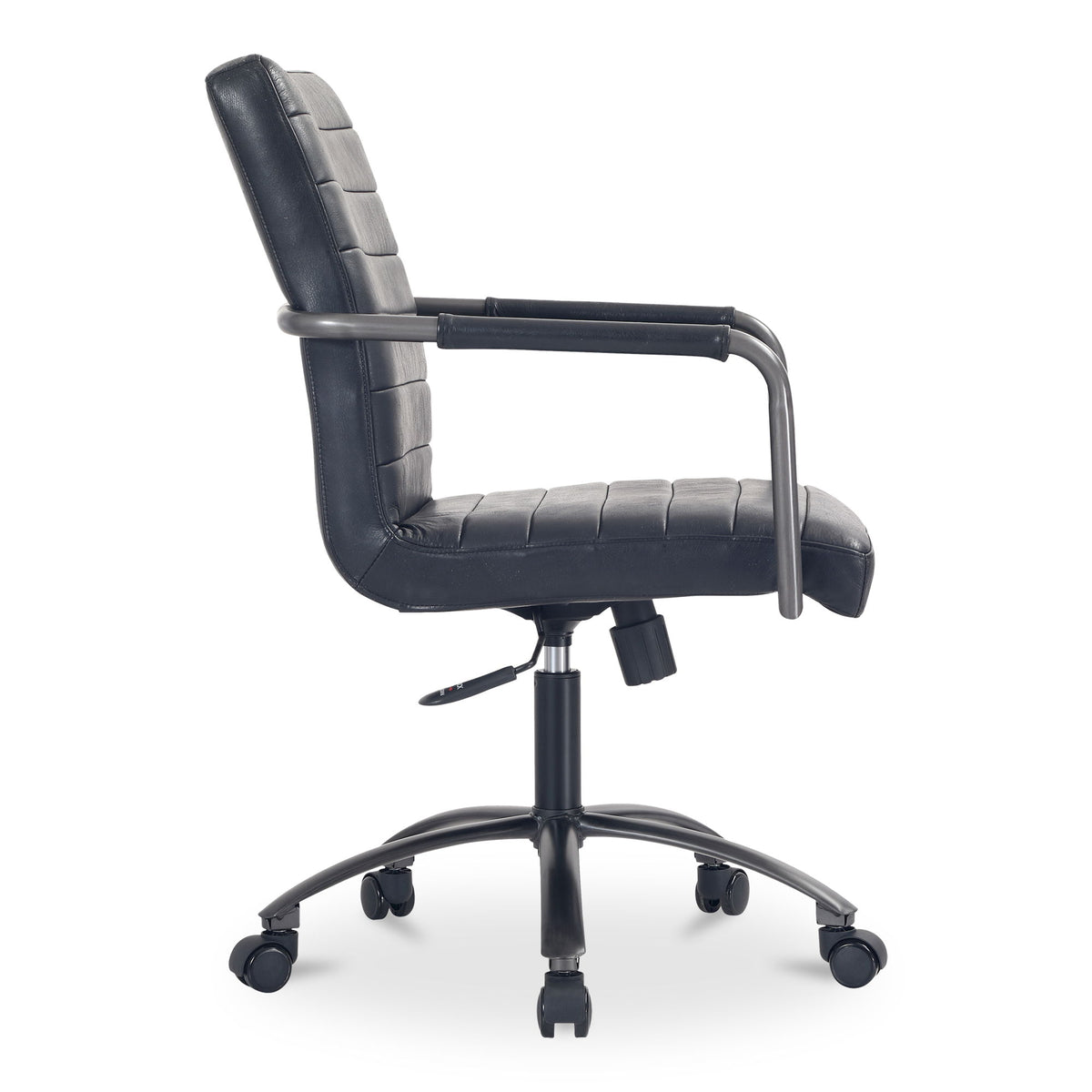 Roy - Leather Office Chair - Black