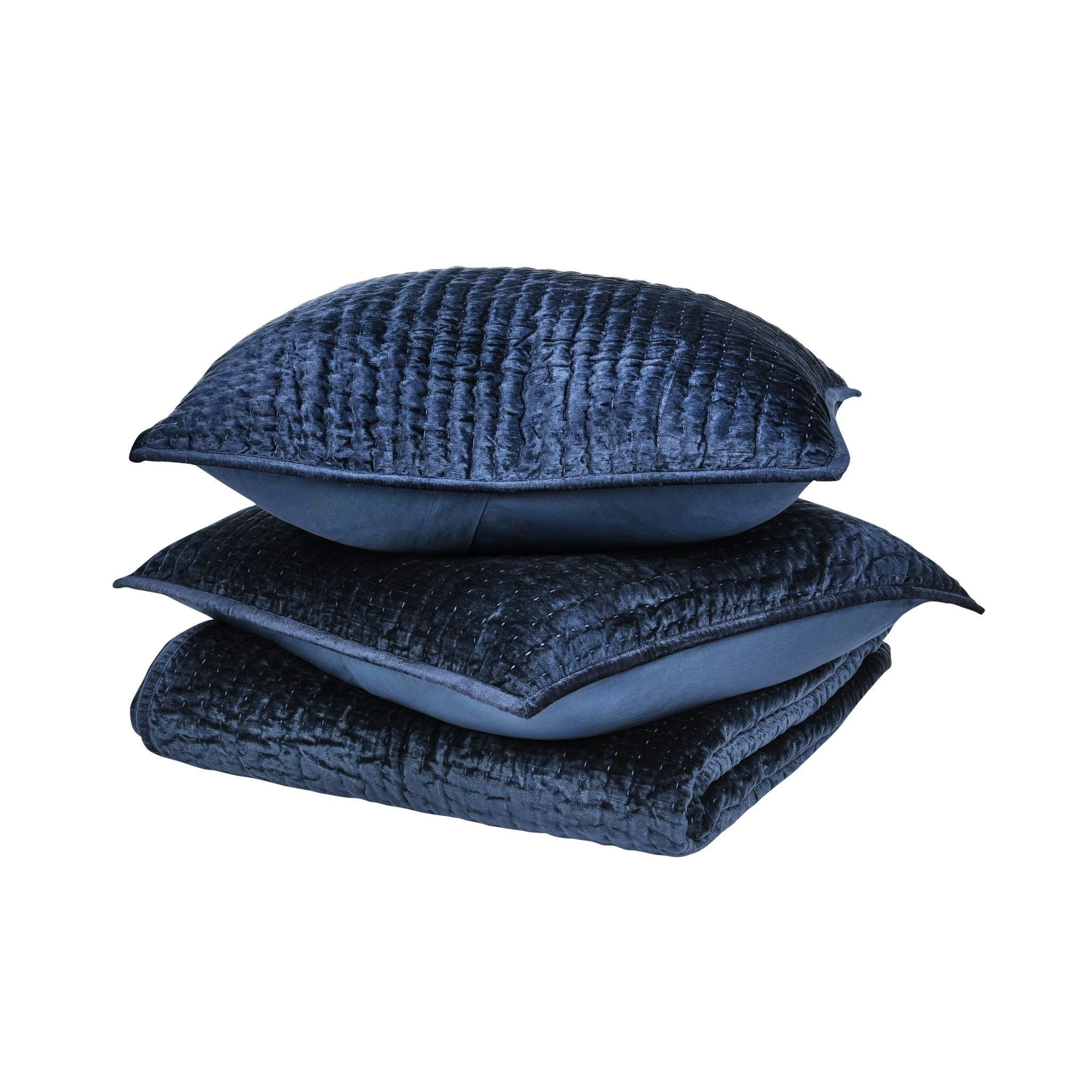 Bari - Velvet Sham - Ocean Blue