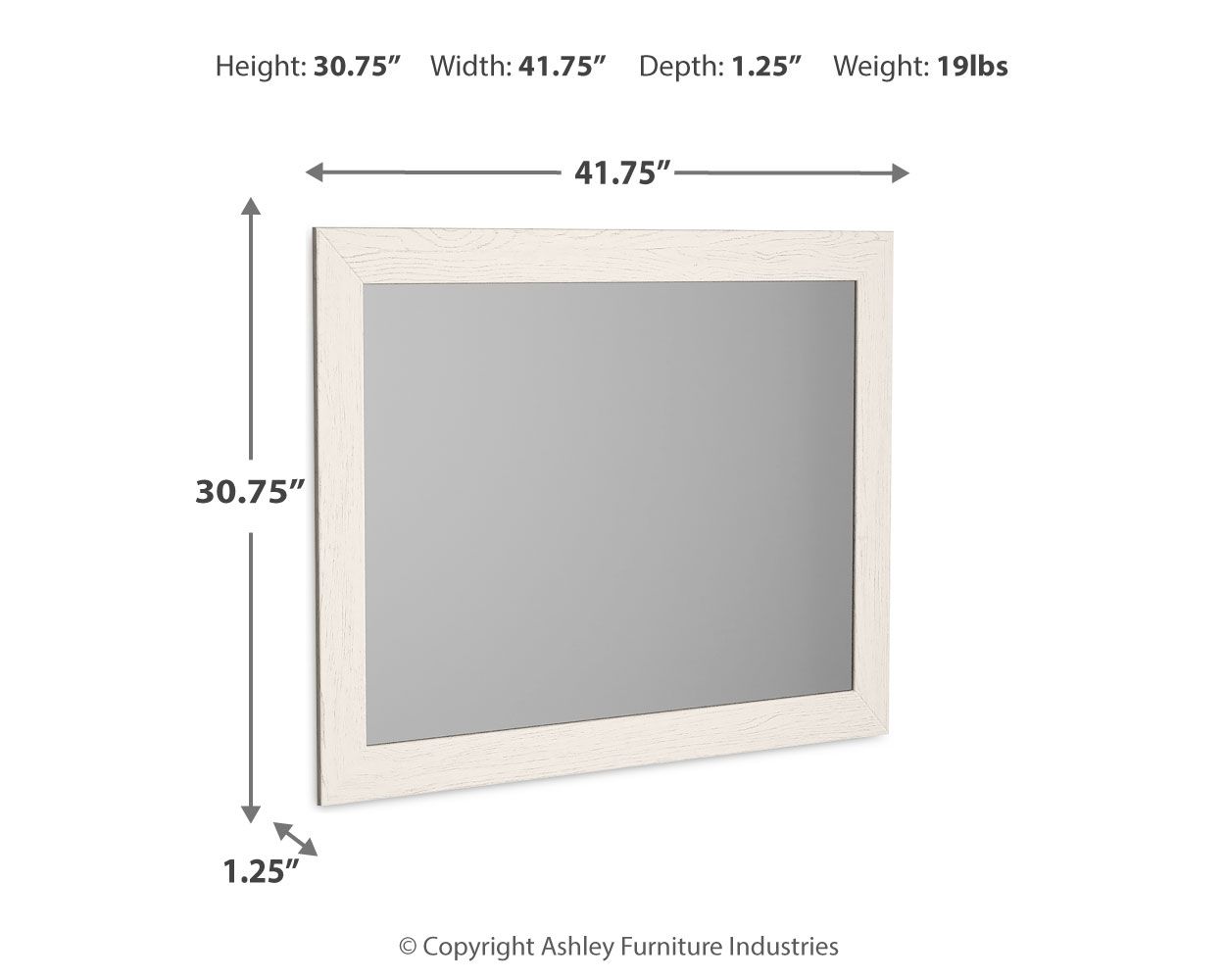 Stelsie - Bedroom Mirror - White