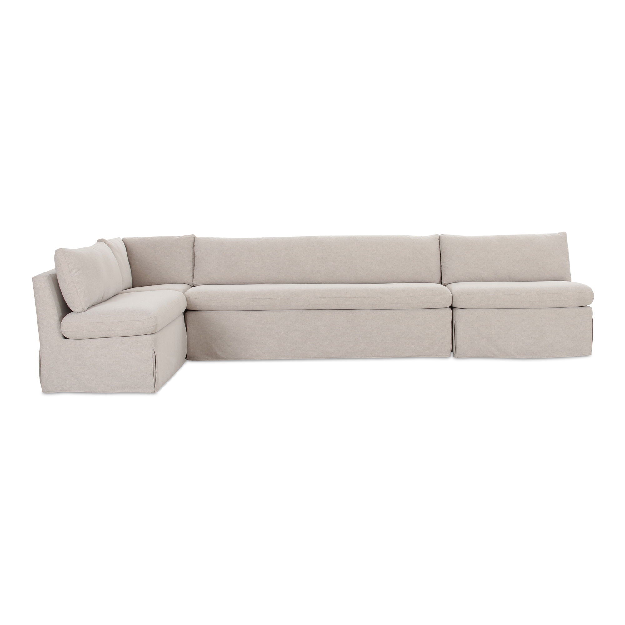 Fable - Slipcover Dining Banquette L-Shape - Beige