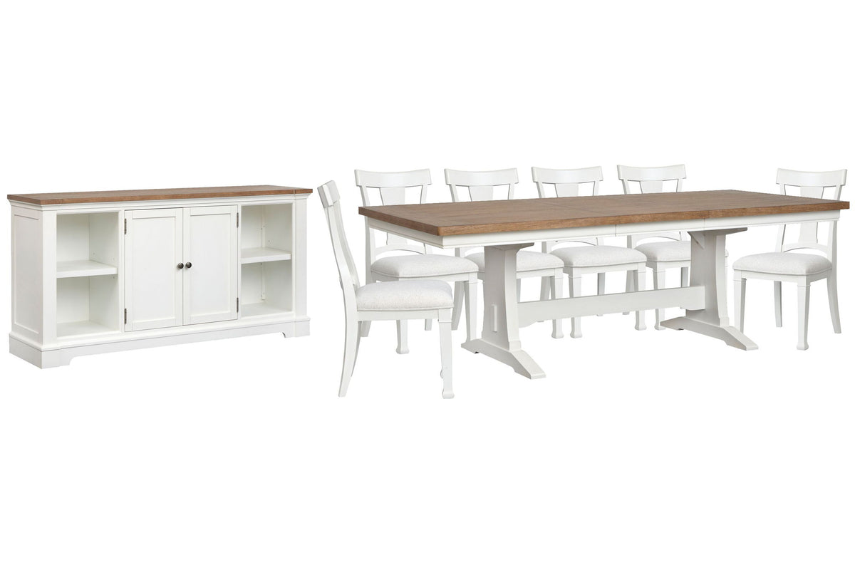Kingston - Extendable Trestle Dining Table Set