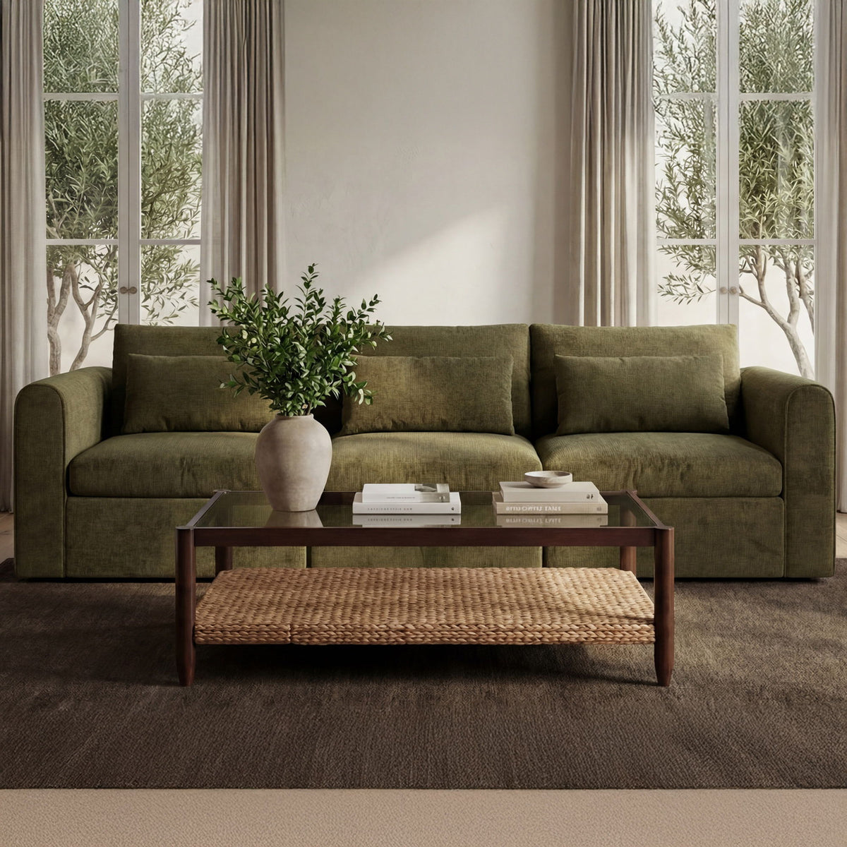 Swift - Right Arm Facing Chair - Dark Green