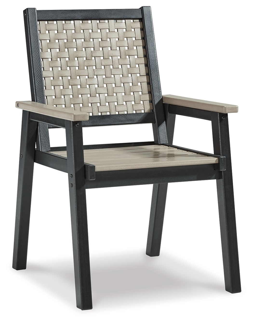 Mount Valley - Arm Chair (Set of 2) - Black / Driftwood